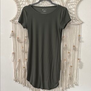 No Boundaries Olive Green Short Sleeve Dress